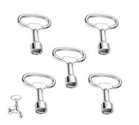 5 Pièces Clés Carrées de 8 mm, Clé À Douille en Alliage De Zinc, Clé de Valve de Carré Universelle d'Angle pour Compteur d'Eau à Gaz Armoire Électrique Boîte de Radiateur Ascenseurs Compteurs d'Eau