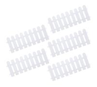 5 Pièces Clôture Blanche de Jardin, Bordure Décorative | Montage Facile, Forme Circulaire Possible, Kit D’ornement pour Maison et Cour, Style Simple