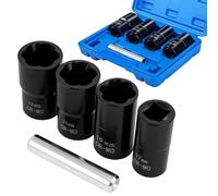 5 Pièces Coffret de Douilles Extracteurs de Vis, Douille Pour Extracteur de Boulon Endommagés, Extracteurs D'écrous de Boulons à Impact, Ecrou Cassé Extracteur D'écrous pour L'entretien