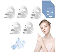 5 Pièces Collagen Mask, Masque Collagene Visage Korean, Hydratant, Resserrement des Pores, Traitement des Rides (A)