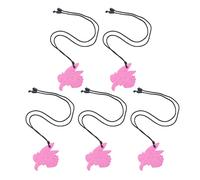 5 pièces collier à mâcher, collier à mâcher sensoriel oral pendentif en silicone de qualité alimentaire pour les tout-petits enfants enfants atteints d'autisme TDAH jouets Cross (Roseate)