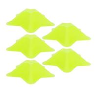 5 Pièces Cônes de Football Professionnel en PE Vert | Disques de Signalisation, Design Réaliste et Couleur Vive, Surface Lisse, Gazon