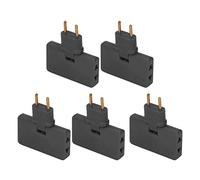 5 Pièces Convertisseur Prise Sans Fil 180 Degrés Rotation 1 à 3 Adaptateur Prise Ue 110 250V Le Noir