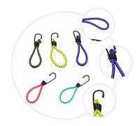 5 Pièces Corde Élastique de Tente avec Crochet, Fixation Nylon | Boucle de Serrage, Usage en Plein Air, Accessoire de Camping, Lien Souple pour Maintien et Couleur Aléatoire Style Aléatoire