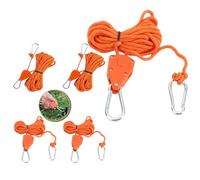 5 Pièces Cordes à Cliquet avec Crochet 4M, Corde de Haubanage de Tente avec Tendeur en Aluminiumz 4mm Tendeur de Corde à Cliquet Réfléchissante pour Lampe Plantes Tente Randonnée