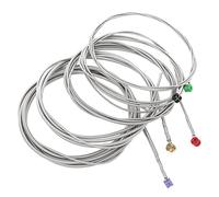 5 pièces cordes de basse, cordes de guitare basse électrique avec accessoires d'instruments de musique à extrémité sphérique colorée, beau son pour les débutants