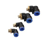 5 pièces coude pneumatique connecteur rapide 4/6/8/10/12/14/16mm diamètre extérieur Interface 1/4 "BSP filetage mâle Air raccords enfichables(10mm-1/4 inch)