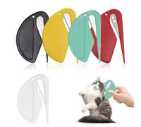 5 Pièces Coupe Noeud Chat,Coupe Poil Chat,Coupe-Noeud Chats Poil Long,Peigne Chat Poil Long,Coupe Noeud Chat Poils Long Outil,Coupe-Papier D'emballage Coulissant pour Noël,pour Chien et Chats Animaux