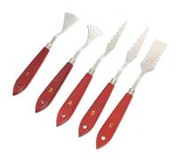 5 Pièces Couteau à Peindre en Acier Inoxydable Marron, Lot