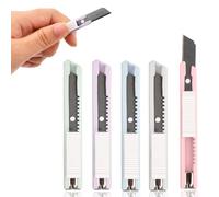 5 Pièces Couteau Utilitaire Rétractable,Couteau À Tapis,Cutter Securite,Utility Knife,Cutters À Lame Rétractable,Idéal Pour Feuilles, Papier Peint, Cartons, Artisanat