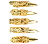 5 Pièces Couvre-Ongles Halloween Bague D'ongle Or PP | Décorations pour Ongles, Bout du Doigt, Accessoire de Décoration Ongles, Fêtes et Scènes