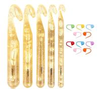 5 Pièces Crochets de Grande Taille, Hooks 12mm 15mm 18mm 20mm 25mm, Crochet Clover, pour Une Utilisation Dans Les Tapis, Les Écharpes Et Les Grands Projets Au Crochet.