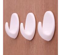 5 pièces crochets muraux ovales réutilisables et adhésifs, crochets de support robustes pour la pièce, la maison, la cuisine, la salle de bain, la décoration de la chambre 1 paquet,Crochet ovale,paque