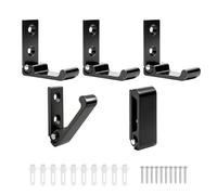 5 Pièces Crochets Muraux Pliables Noirs, 90° Patère Murale Aluminium, Porte Manteau Pliable à Visser pour Salle de Bain, Couloir, Cuisine, Camping-Car, Manteau, Chapeau, Serviette, Clés, Sacs