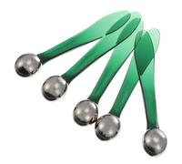 5 Pièces Cuillère à Crème Yeux Portable en Alliage de Zinc, Vert | Bâtonnet Cosmétique Compact, Massage du Contour des Yeux, Usage Visage et Masque, Format Mini Élégant