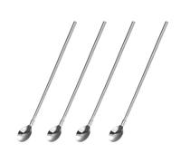 5 Pièces Cuillère à Paille Inoxydable 8,2 Pouces, Lot de Set
