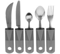 5 pièces Cuillère adaptative facile, Ustensiles adaptatifs, Couverts de table aide, Ensemble de couverts adaptés, adapté aux personnes atteintes de la maladie de Parkinson, aux personnes âgées