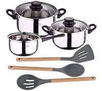 5 pièces Cuisine Battery + 3PC SET SILICONE et Ustensiles de cuisine en bois