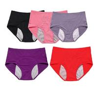 5 Pièces Culotte Anti Fuite urinaire Femme Lavable,Culotte Fuite urinaire Femme Lavable,Culotte Fuite urinaire Femme avec Zone Absorbante Anti-Fuite,Culotte Fuite urinaire Femme,pour Femmes(Multicolor