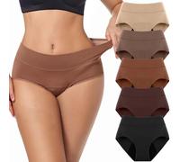 5 Pièces Culotte Incontinence Femme: Culotte Menstruelle pour Femmes sous-vêtements Anti-fuites Physiologique en Coton de Protection à la Période Post-Partum(Size:L)