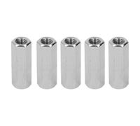 5 pièces d’écrou de raccord hexagonal M10, écrou de connexion en acier inoxydable 304 pour boulons, goujons et tiges filetées, élément de fixation antirouille et anticorrosion au