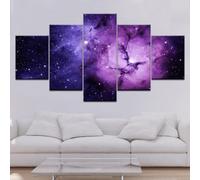 5 Pièces D'Art Mural Sur Toile 5 Piece Toile Paysage Abstrait Nébuleuse Peinture Sur Toile Moderne Toile Decoration Murale Pour Tableau Decoration Murale Salon Moderne (Xxl/Sans Cadre 200-3J1W-D8R