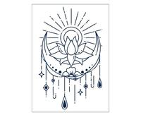 5 Pièces D'Autocollants De Tatouage À Base De Plantes, Imperméables Et Résistants À La Sueur, Tatouages Simulés De Longue Durée, Autocollants De Tatouage De Jus De Plantes