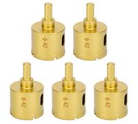 5 pièces de 42 mm pour scie cloche diamantée, foret diamanté pour pierres de marbre, verre, céramique, matériau diamanté de brasage de haute qualité avec pointe tranchante,
