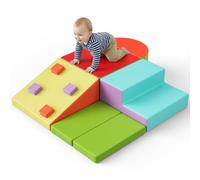 5 pièces de blocs de mousse, blocs de mousse souple non toxiques pour bébés, grands blocs mous pour intérieur, blocs Montessori pour enfants, bloc et tunnel pliables, pour les tout-petits de 1 à 3 ans