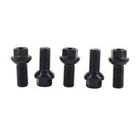 5 pièces de boulons de roue M14x1,5 mm en acier inoxydable A0009908307, pièce de rechange pour A180 A200 W176, goujons de roue noirs traités thermiquement pour une