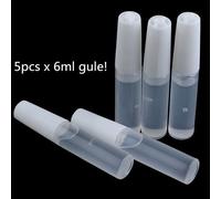 5 Pièces De Colle Pour Peinture Diamant 6ml, Non Toxique, En Bouteille, Pour Broderie, Point De Croix, Pour Travaux D'art, Artisanat