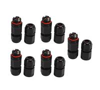 5 pièces de connecteur d’Aviation étanche, Prise et Douille électriques IP68, connecteur Industriel à sertissage par vis 380 V avec Joint en Caoutchouc pour éclairage extérieur, (L16-4)