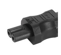 5 pièces de convertisseur IEC320 C8 vers IEC320 C7, Adaptateur d’Alimentation à 2 Broches 2500 W pour Ordinateurs Portables et équipements serveurs, connecteur en PVC et cuivre