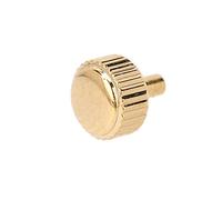 5 pièces de couronnes de montre en acier doré - pièces de rechange, couronne de remplacement pour montres à quartz et mécaniques - accessoires durables de réparation de la tête de (Trou de 4 mm de