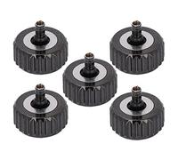 5 pièces de couronnes de montre en acier noir - Kit de remplacement de couronne de montre - Accessoires de tête de montre de haute qualité, disponibles en plusieurs tailles, pour (Trou de 7 mm de