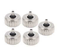 5 pièces de couronnes de montre, kit d’outils de réparation pour horloger, pièces détachées en acier durable pour couronne de montre, disponibles en trois tailles, accessoires de (Trou de 6 mm de