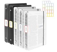 5 pièces de couverture de classeur A5 avec 6 anneaux, classeur rechargeable A5, classeur 6 anneaux pour ajouter des brochures, papiers, feuilles détachées pour l'école et le bureau