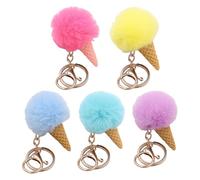 5 Pièces De La Crème Glacée, Porte-Clés Créatif, Porte-Clés Amusant, Porte-Clés en Peluche Mignon.