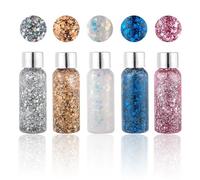 5 Pièces De Paillettes De Gel, De Paillettes De Sirène, De Paillettes De Maquillage Pour Le Visage, De Paillettes De Gel, De Paillettes De Maquillage De Danse Et De Performance