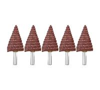 5 Pièces De Papier Verre Abrasif En Forme Cône Ébavurage Ponçage Roue À Lamelles Polissage Pour Le Métal Et Le Meulage Non Métallique Perceuse À Main