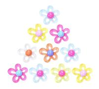 5 pièces de perles colorées en forme de fleur claire pour la fabrication de bijoux à faire soi-même, perle d ' espacement de fleur claire unique pour la fabrication de bracelets et de colliers