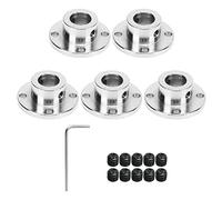 5 pièces de raccord à, diamètre intérieur de 10 mm, coupleur d’arbre en acier pour moteur et transmission mécanique, raccord de guidage d’arbre à avec vis et clé pour