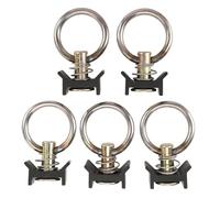 5 pièces de rail en L avec fixation à goujon unique, point d’ancrage à crochet rond pour plateau de camion et remorque, fixation réglable sécurisée pour UTV, ATV, moto, motoneige