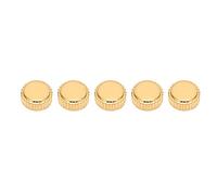 5 pièces de rechange de couronne de montre, accessoires de remplacement de tête de montre mécanique à quartz plat en acier, pièces de réparation de montre de couleur or avec une (Trou plat de 6,5 mm)