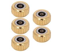 5 pièces de rechange pour couronne de montre, kit de remplacement de couronne pour montres à quartz et mécaniques, accessoires d’entretien de la tête de montre en acier, (Grand trou plat de 6 mm)