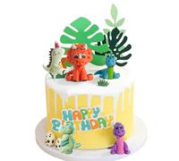 5 Pièces Decoration Gateau Dinosaure, Cake Topper Dinosaure Anniversaire, Dinosaure Gateau Topper, Décoration Cupcake, pour Enfant Garçon Happy Birthday Cake Topper pour Dinosaure Décoration