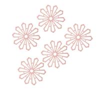5 Pièces Dessous de Verre Fleur PVC Isolant Thermique Rose