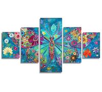 5 Pièces Diamond Painting Adulte Papillon, Géométrie 5D Peinture Diamant Painting Activite Creative Adulte, DIY Diamond-painting Numero D'art Strass Kit Broderie pour Decoration Maison 75x35cm, Model6