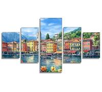 5 Pièces Diamond Painting Adulte Petite ville, Paysage 5D Peinture Diamant Painting Activite Creative Adulte, DIY Diamond-painting Numero D'art Strass Broderie pour Decoration Maison 50x30cm, Model36