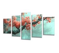 5 Pièces Diamond Painting Arbre Plum Bossom Diamond Painting Adulte, DIY Full Drill Loisirs Créatifs Broderie Diamant Kit, Broderie Diamant Grand pour Décoration Maison Cadeau Femme 225x135cm q-591